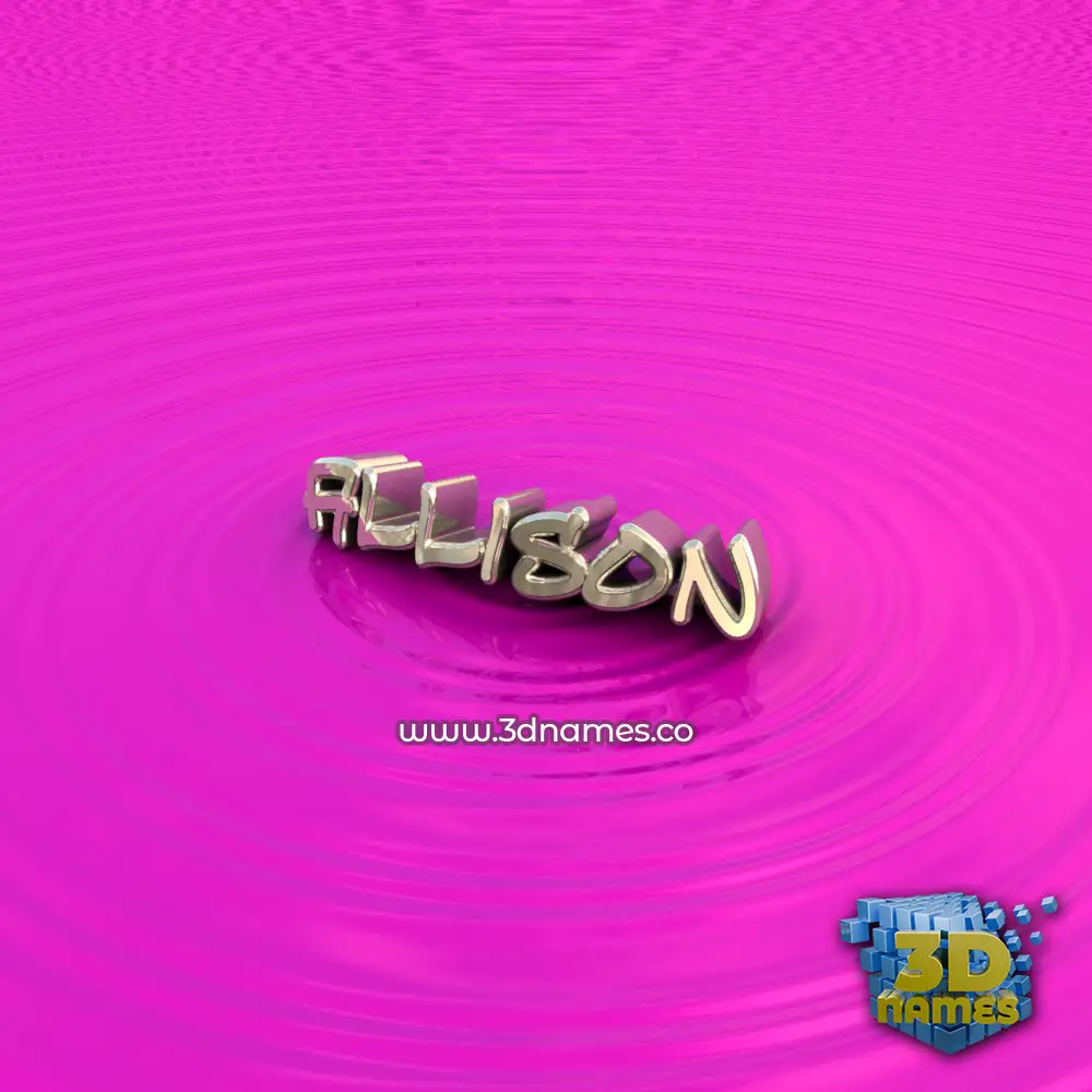 allison in Pink Graffiti style - 3D name wallpaper