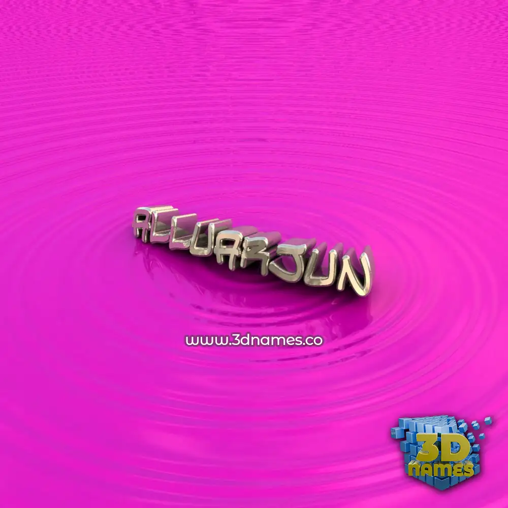 alluarjun in Pink Graffiti style - 3D name wallpaper