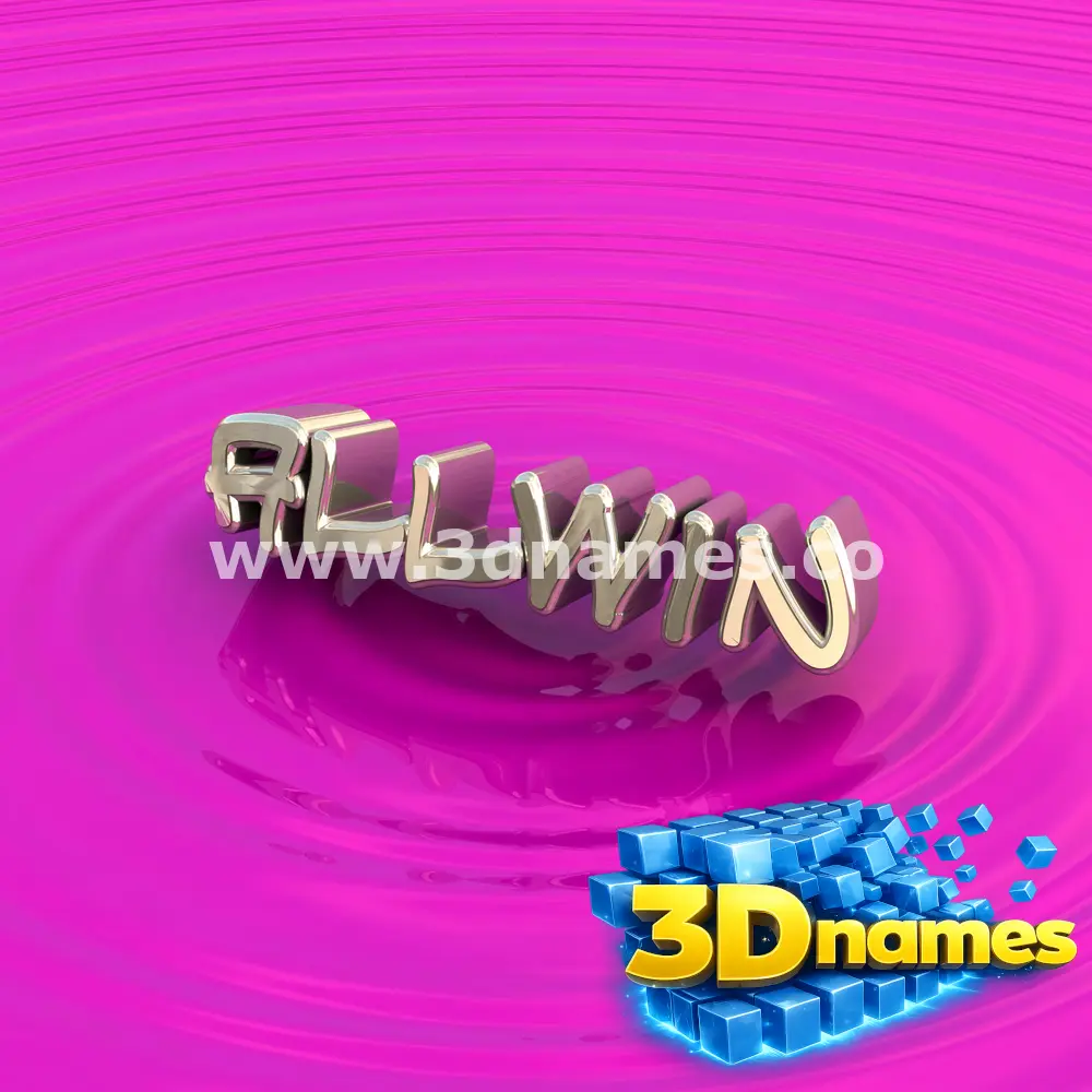 allwin in Pink Graffiti style - 3D name wallpaper