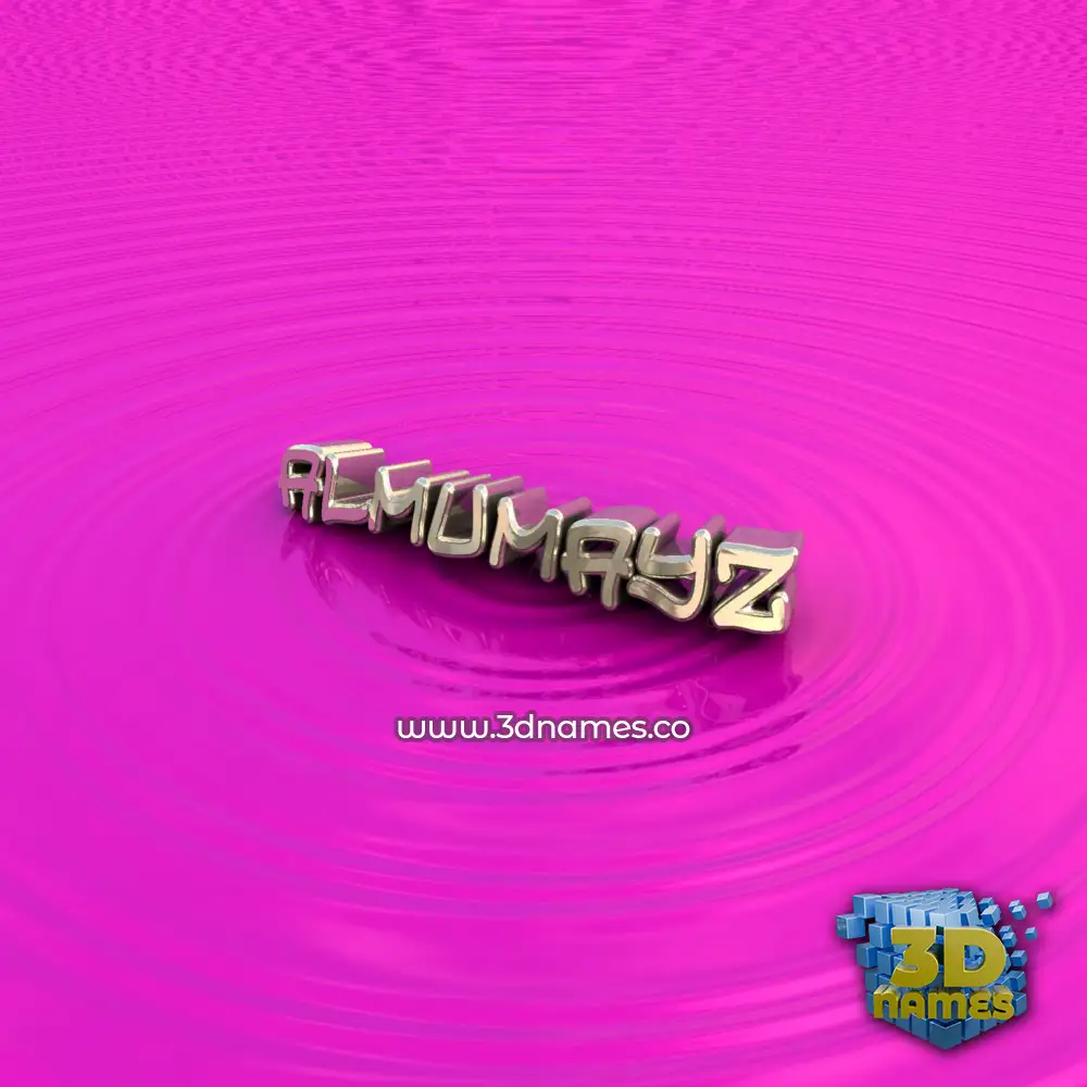 almumayz in Pink Graffiti style - 3D name wallpaper