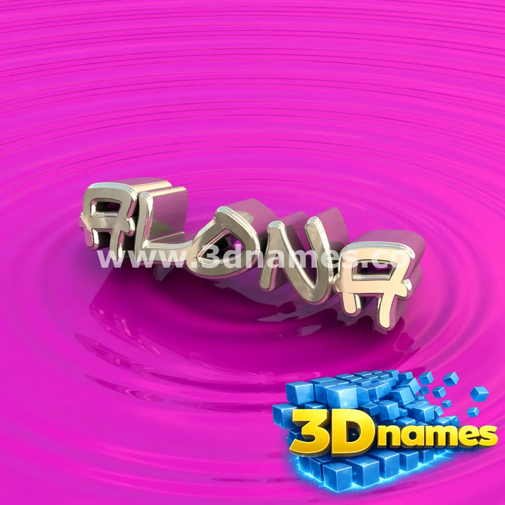 alona in Pink Graffiti style - 3D name wallpaper