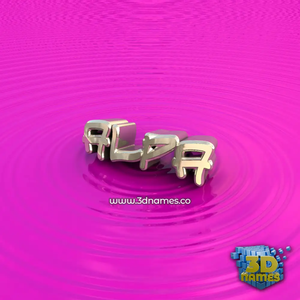 alpa in Pink Graffiti style - 3D name wallpaper