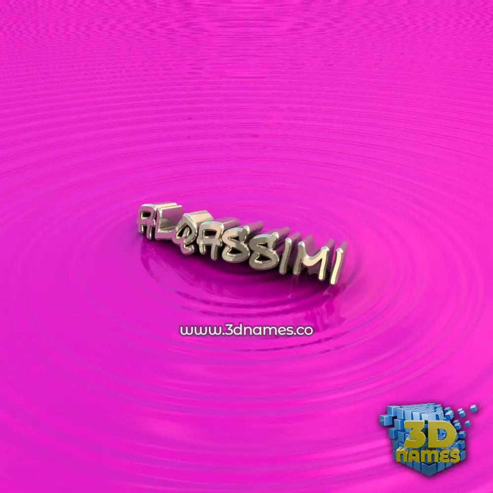 alqassimi in Pink Graffiti style - 3D name wallpaper