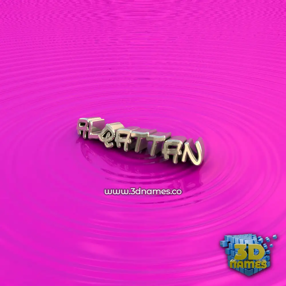 alqattan in Pink Graffiti style - 3D name wallpaper