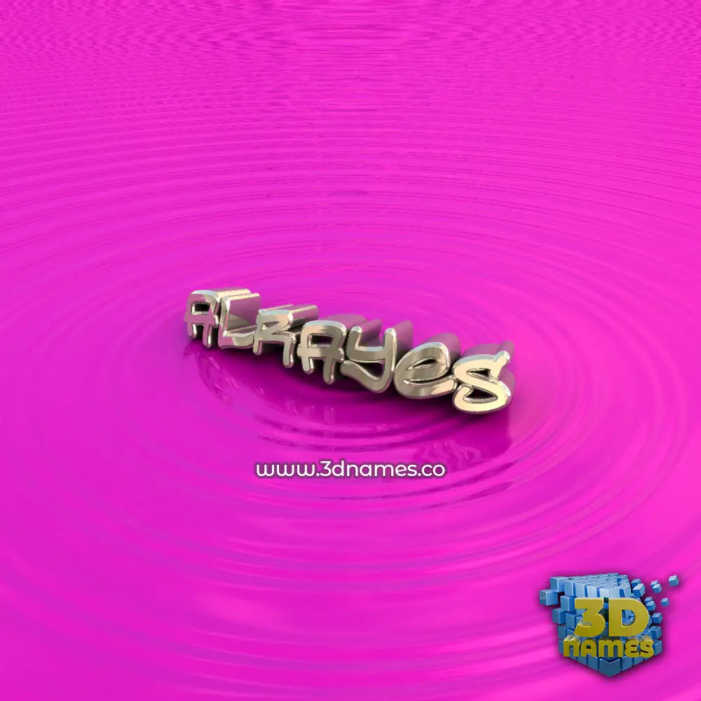 alrayes in Pink Graffiti style - 3D name wallpaper