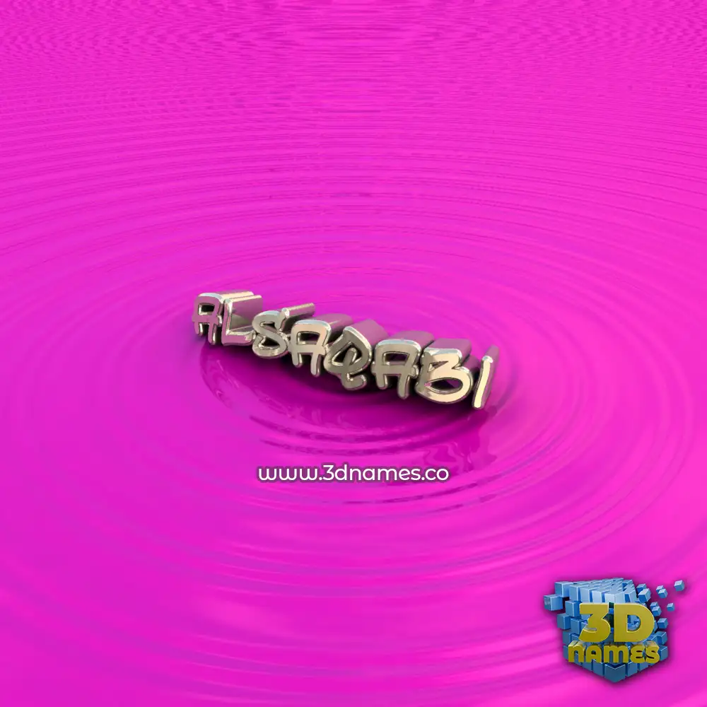 alsaqabi in Pink Graffiti style - 3D name wallpaper