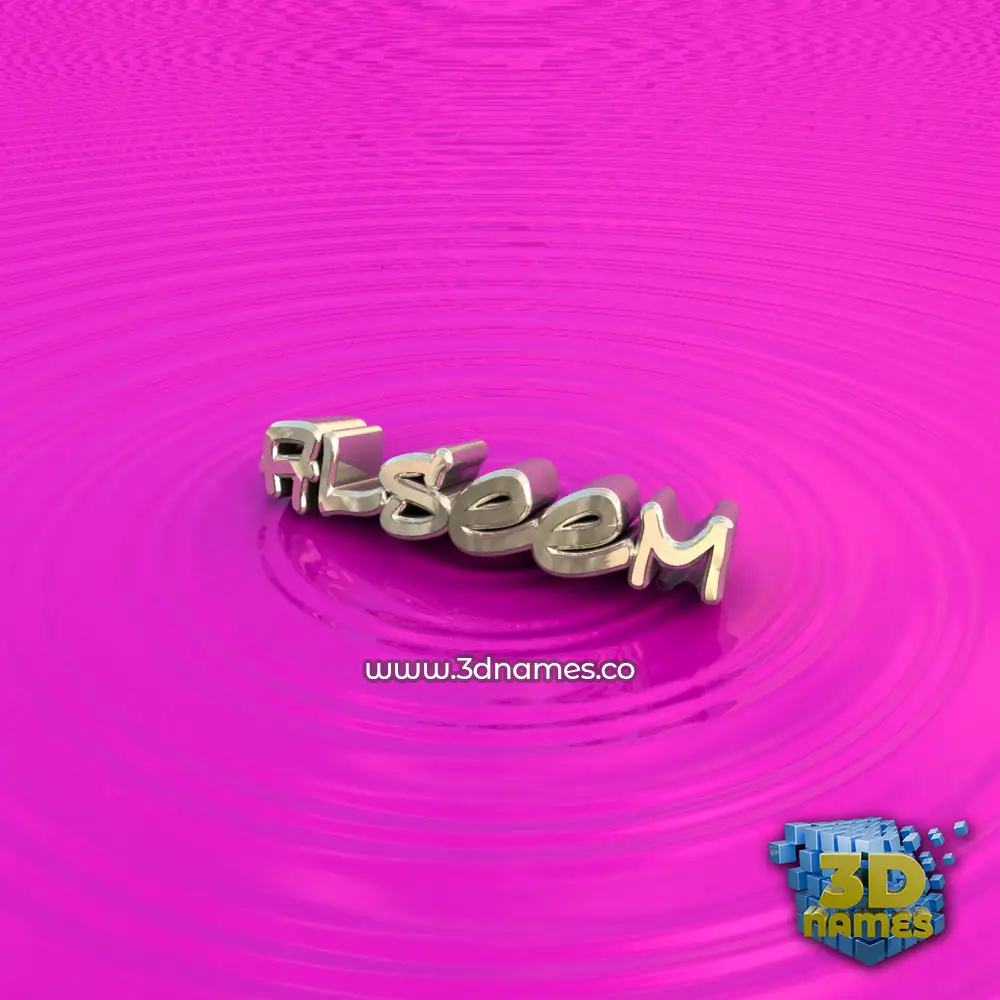 alseem in Pink Graffiti style - 3D name wallpaper