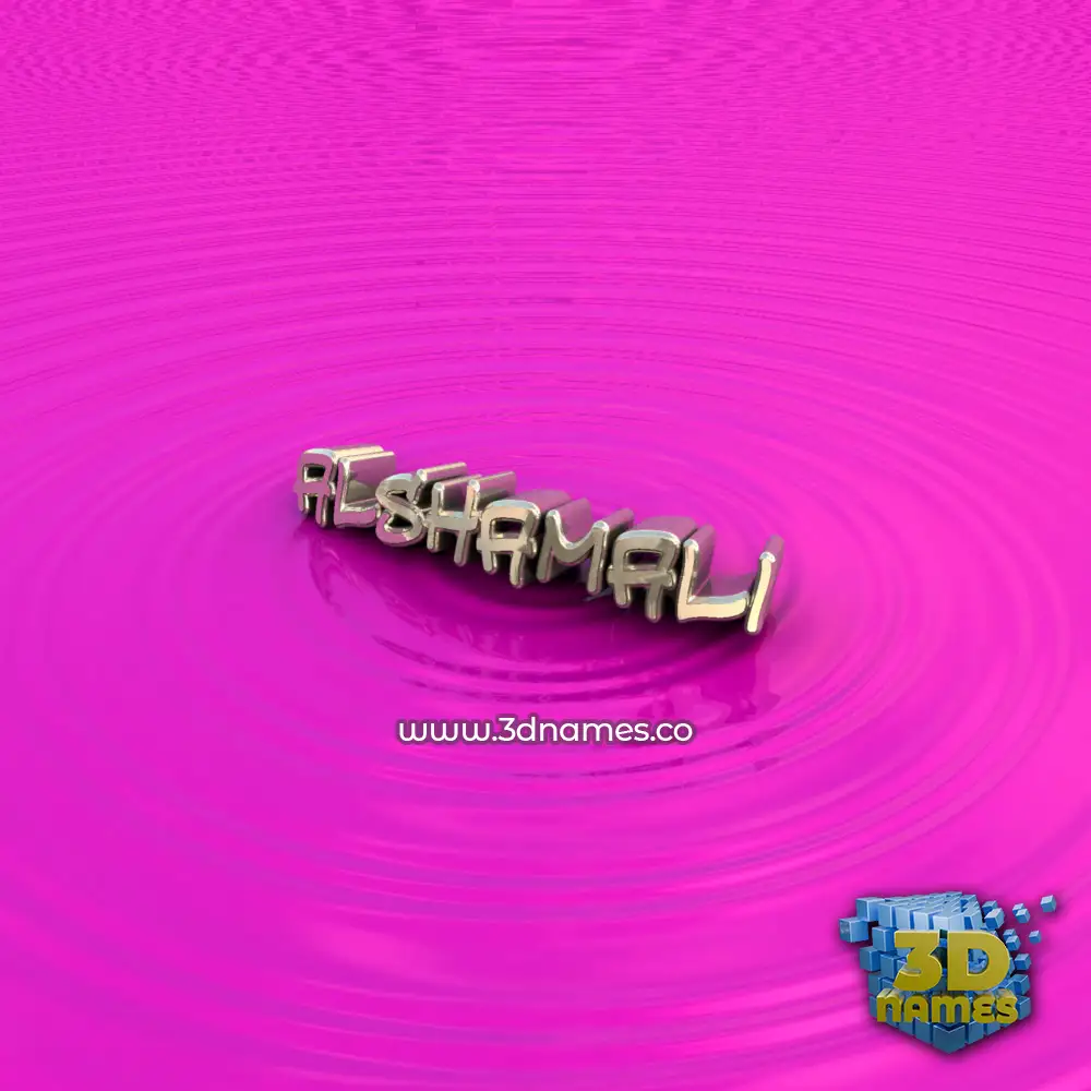 alshamali in Pink Graffiti style - 3D name wallpaper
