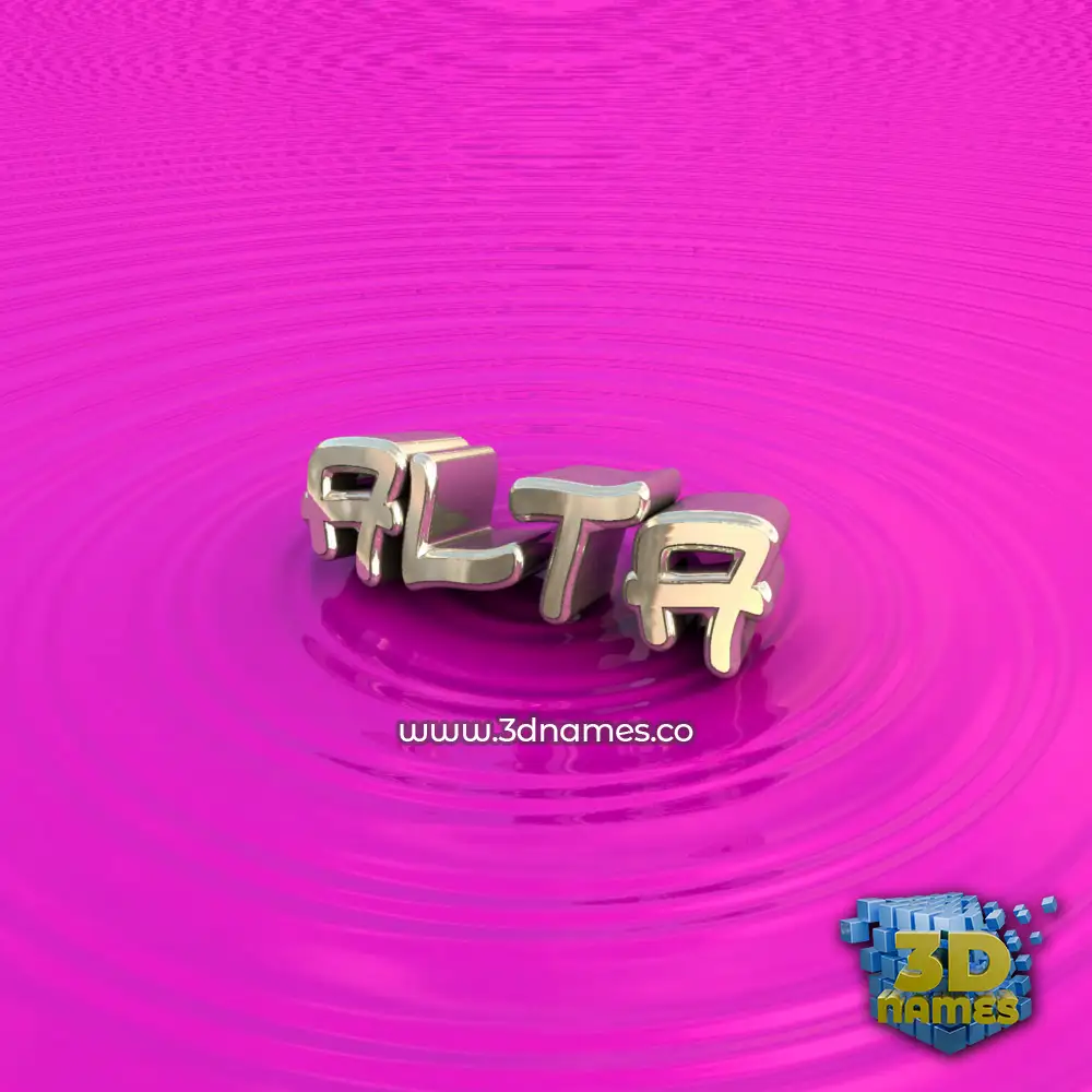 alta in Pink Graffiti style - 3D name wallpaper