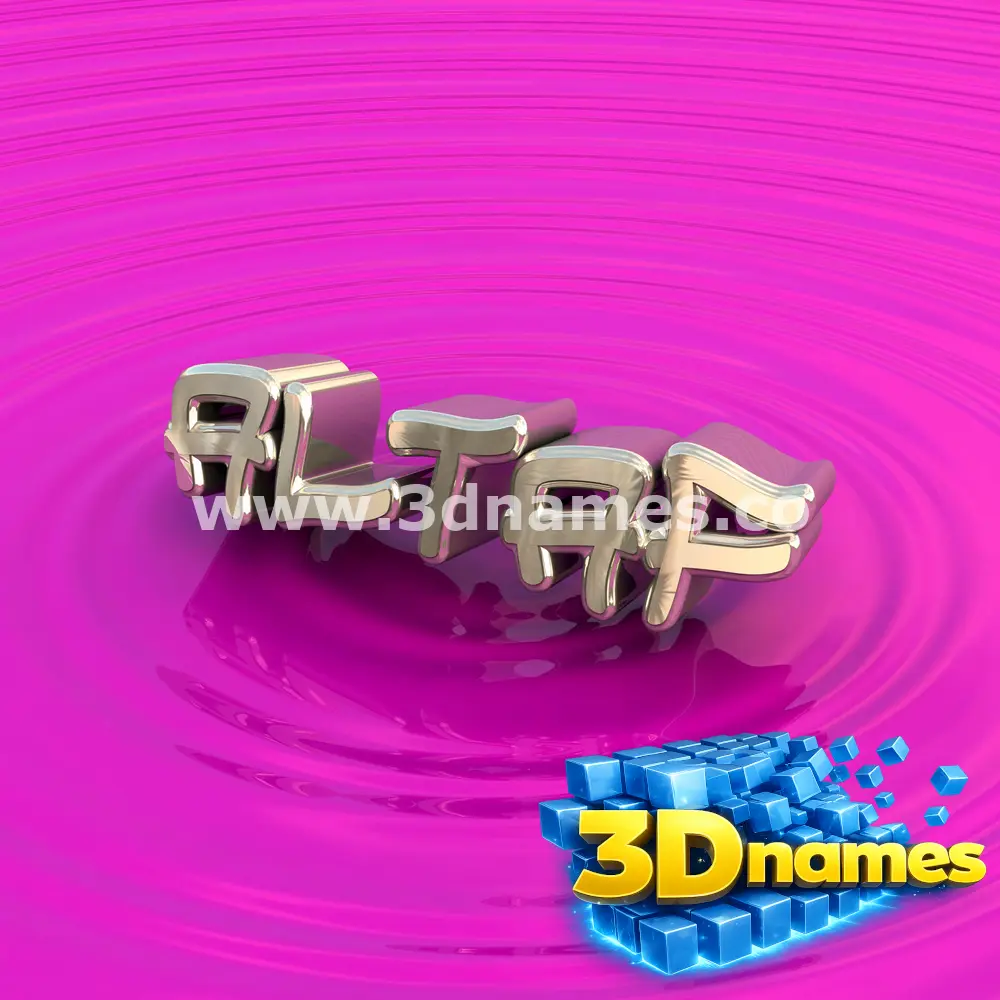 altaf in Pink Graffiti style - 3D name wallpaper