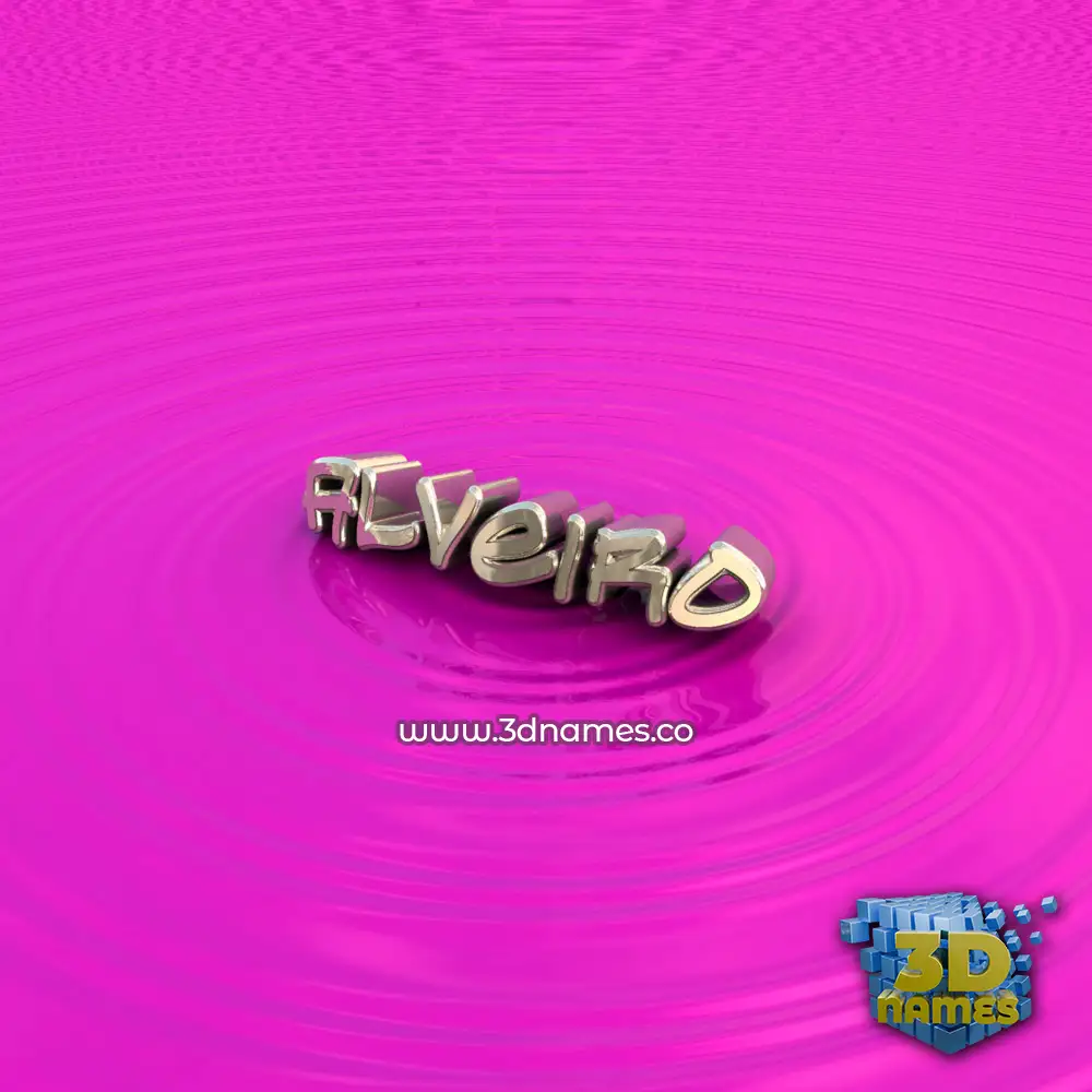 alveiro in Pink Graffiti style - 3D name wallpaper