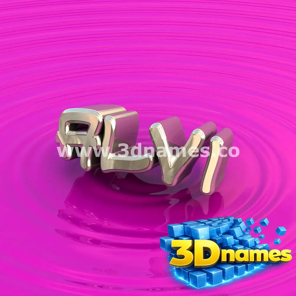 alvi in Pink Graffiti style - 3D name wallpaper