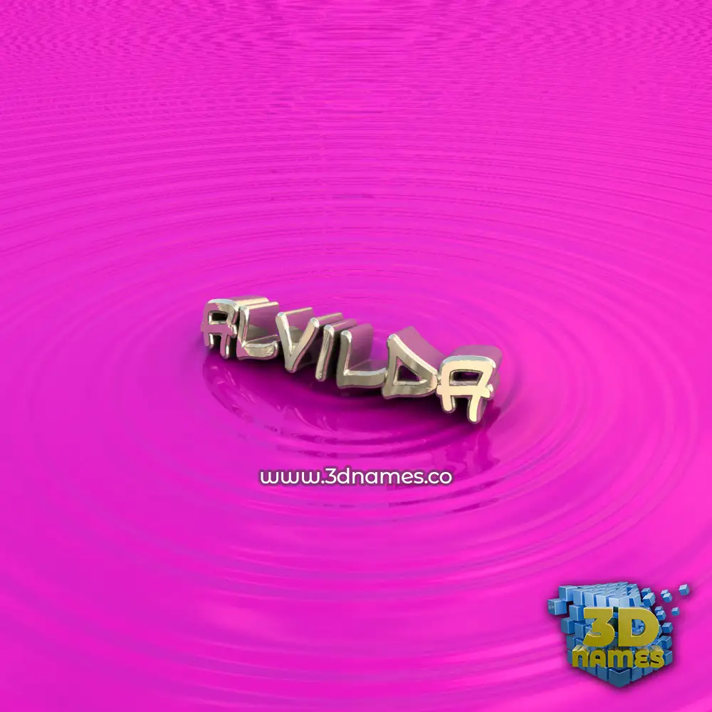 alvilda in Pink Graffiti style - 3D name wallpaper