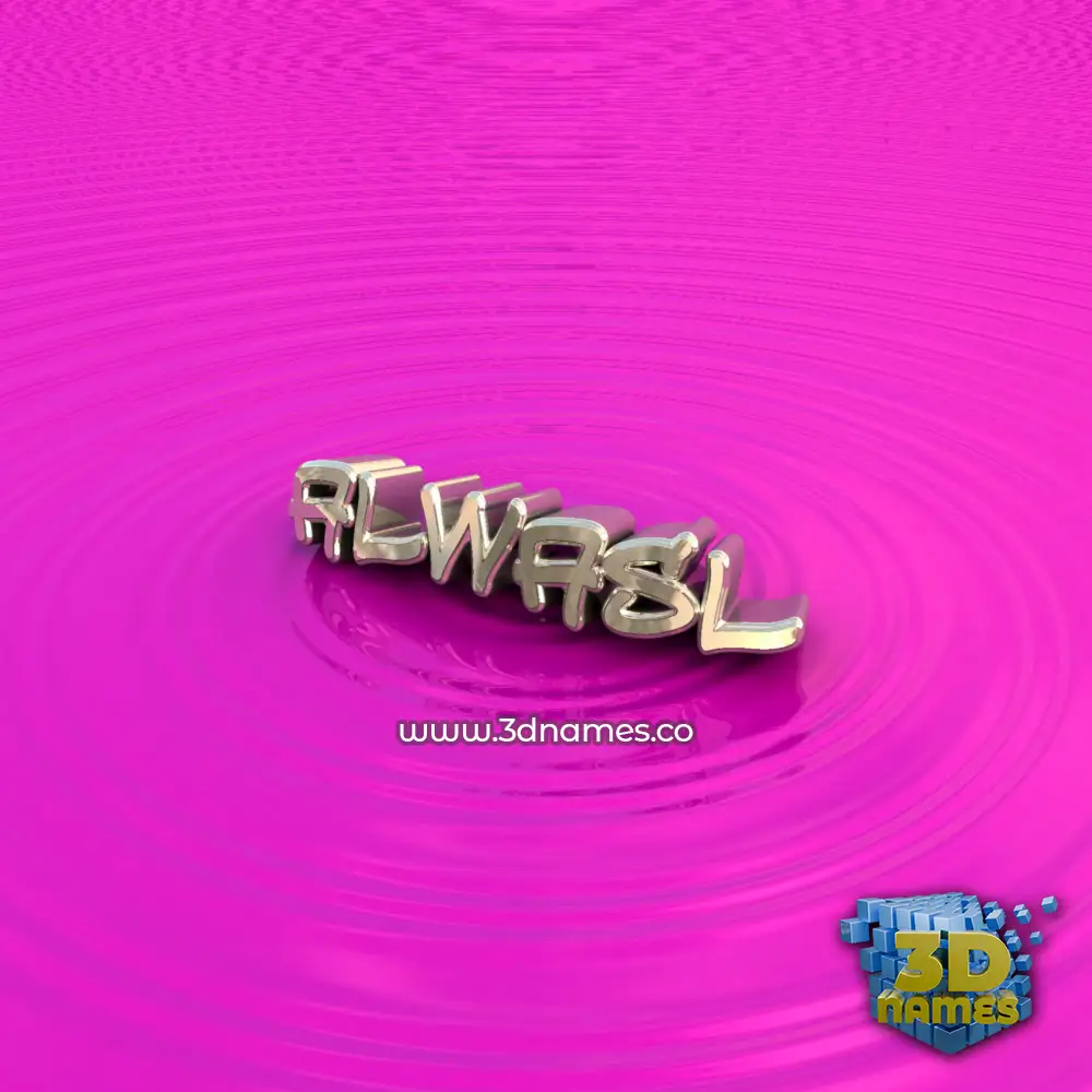 alwasl in Pink Graffiti style - 3D name wallpaper
