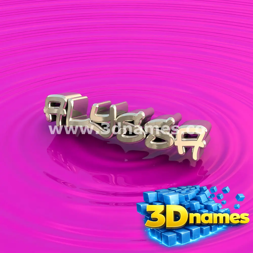 alyssa in Pink Graffiti style - 3D name wallpaper