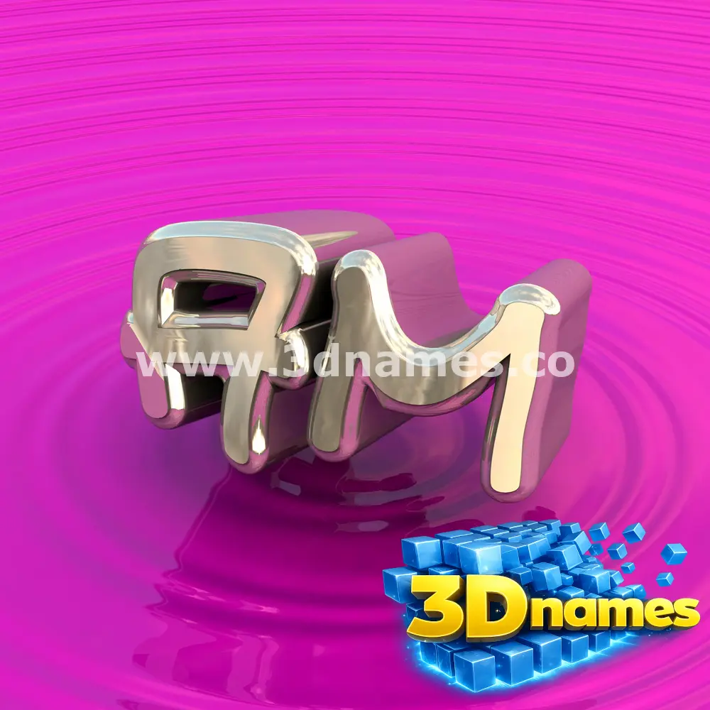 am in Pink Graffiti style - 3D name wallpaper