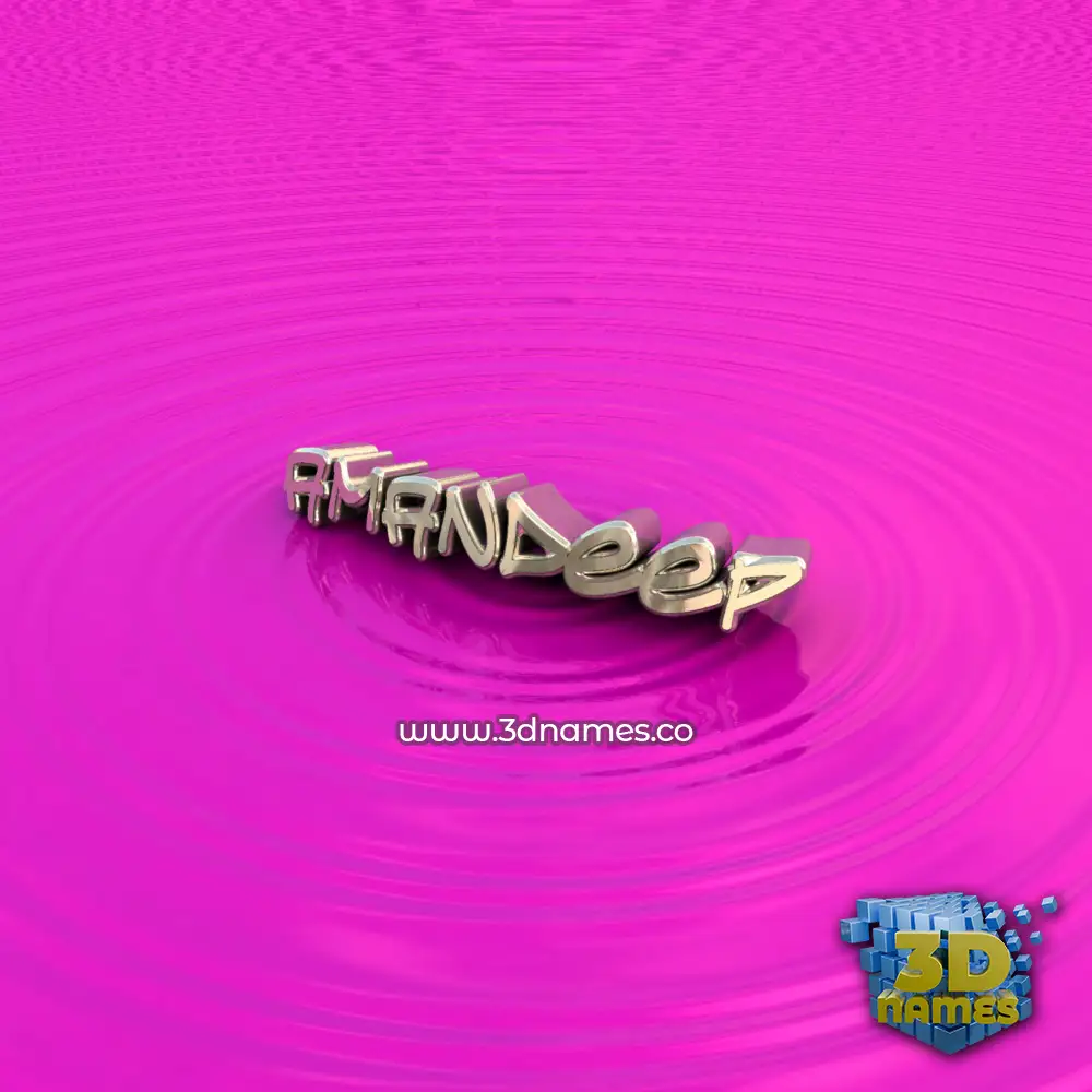 amandeep in Pink Graffiti style - 3D name wallpaper