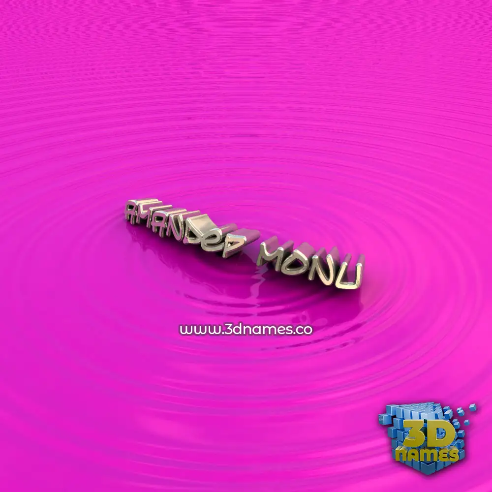 amandep monu in Pink Graffiti style - 3D name wallpaper
