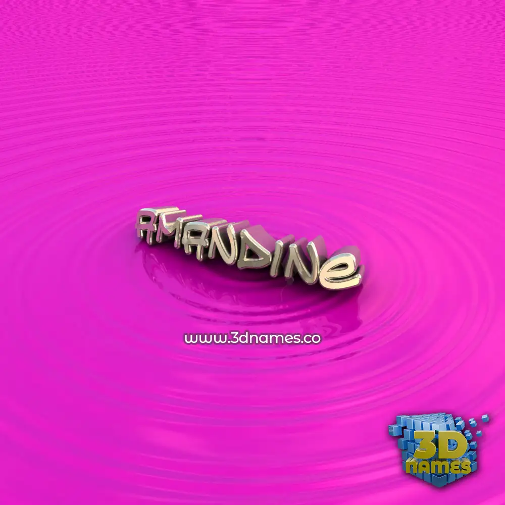 amandine in Pink Graffiti style - 3D name wallpaper