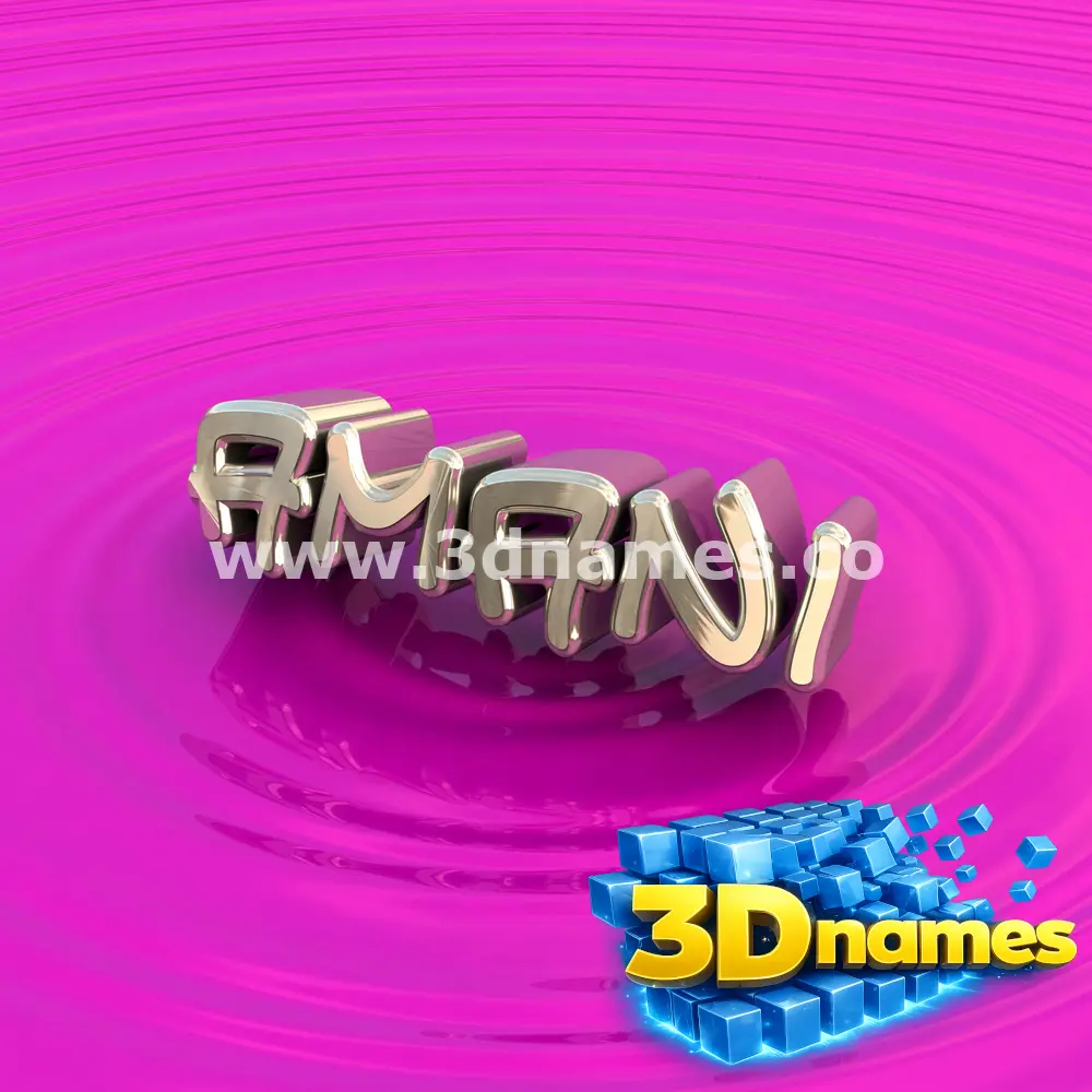 amani in Pink Graffiti style - 3D name wallpaper