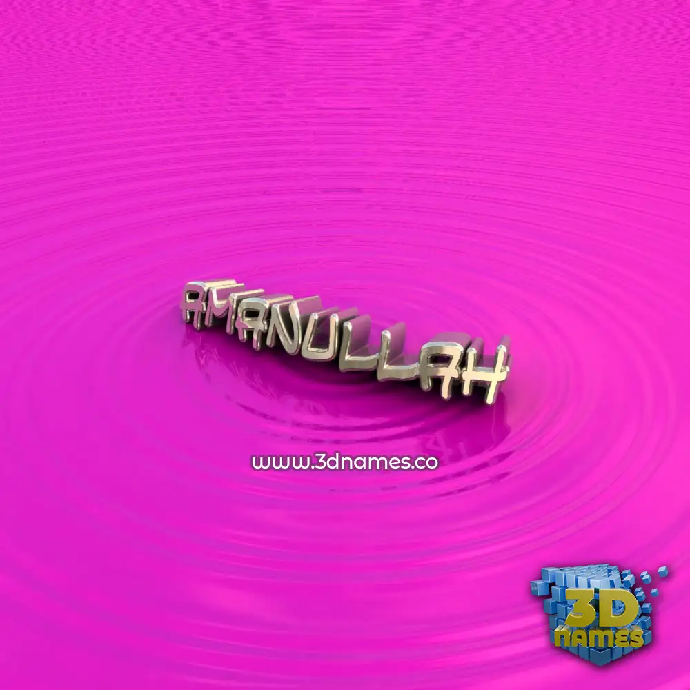 amanullah in Pink Graffiti style - 3D name wallpaper