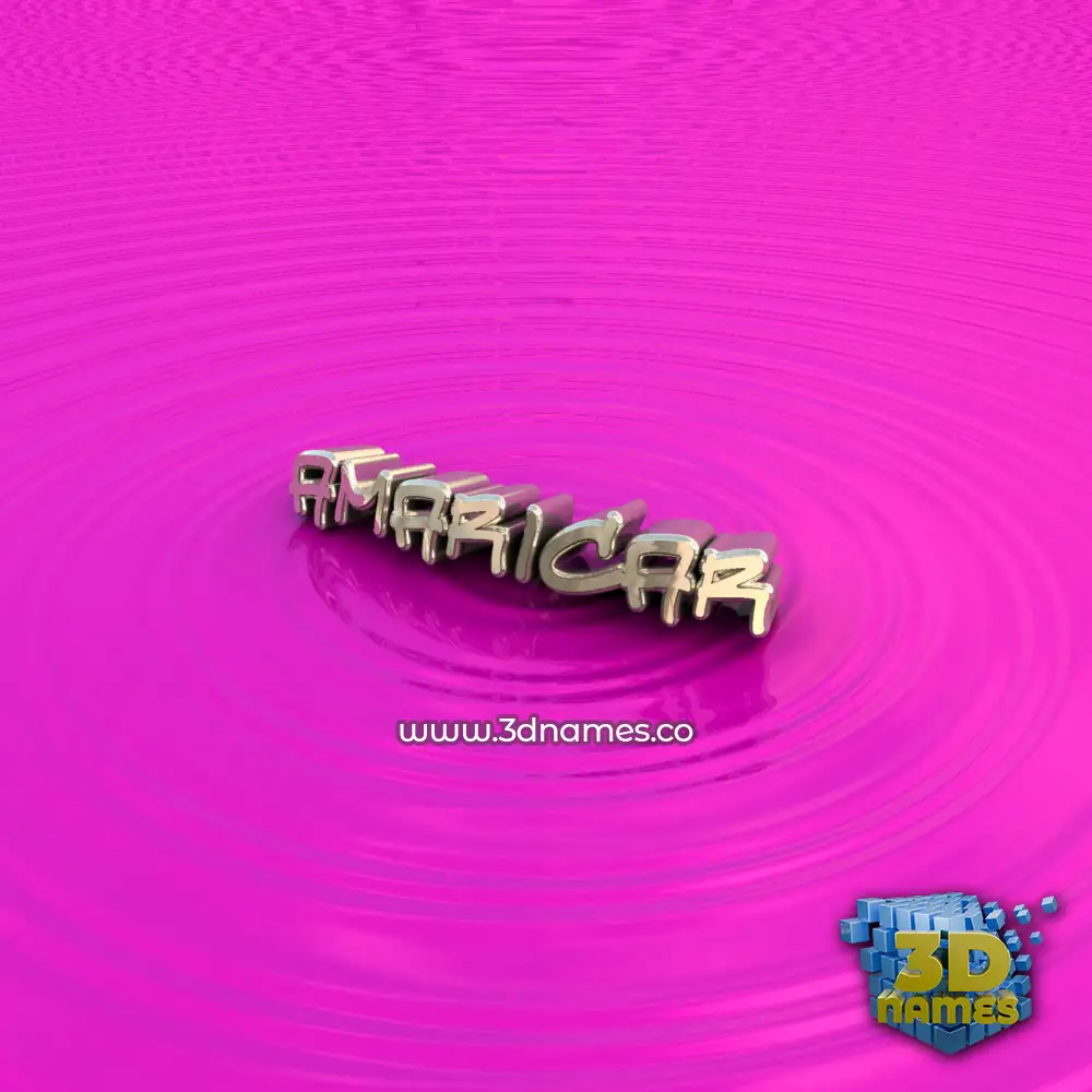 amaricar in Pink Graffiti style - 3D name wallpaper