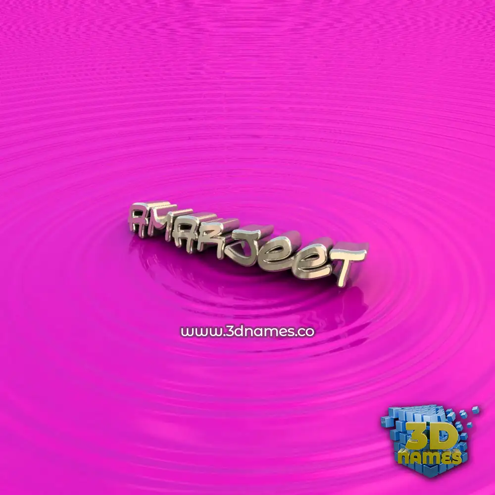 amarjeet in Pink Graffiti style - 3D name wallpaper