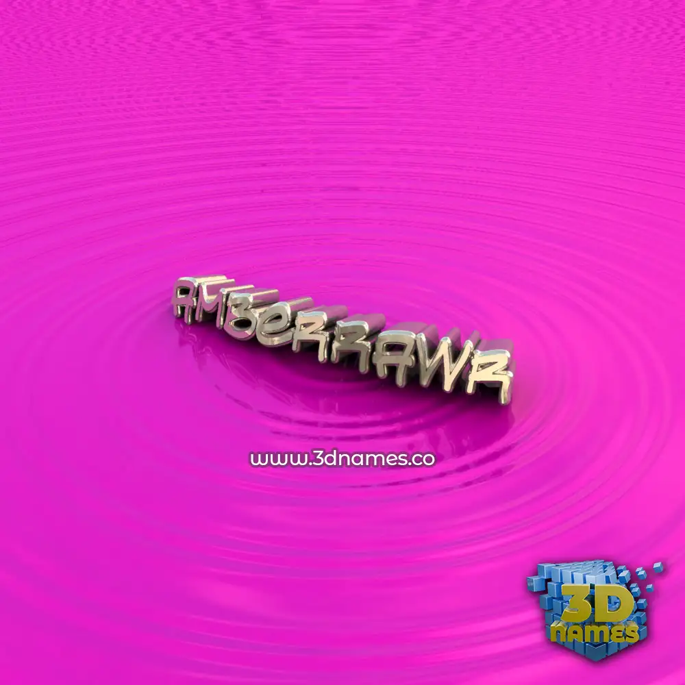 amberrawr in Pink Graffiti style - 3D name wallpaper
