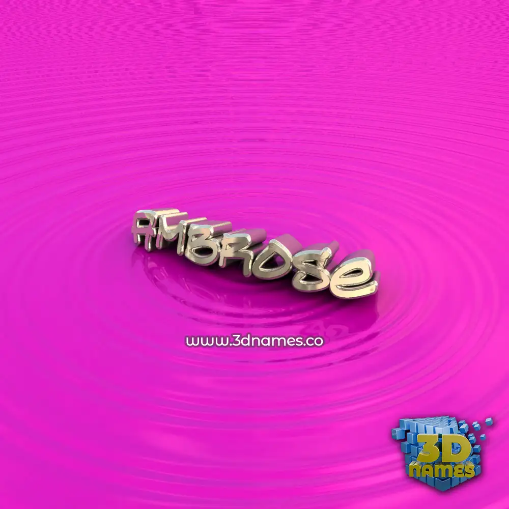 ambrose in Pink Graffiti style - 3D name wallpaper