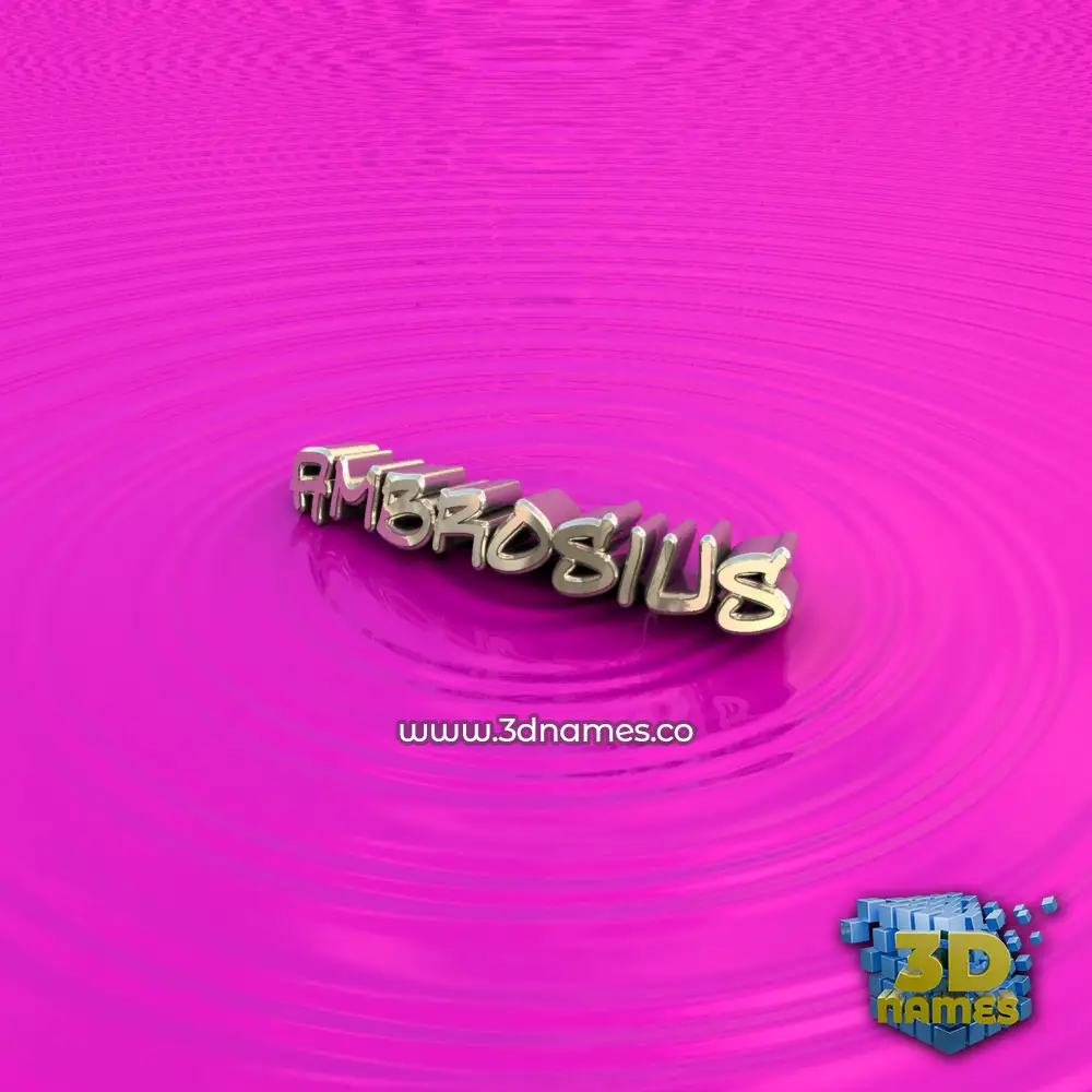 ambrosius in Pink Graffiti style - 3D name wallpaper