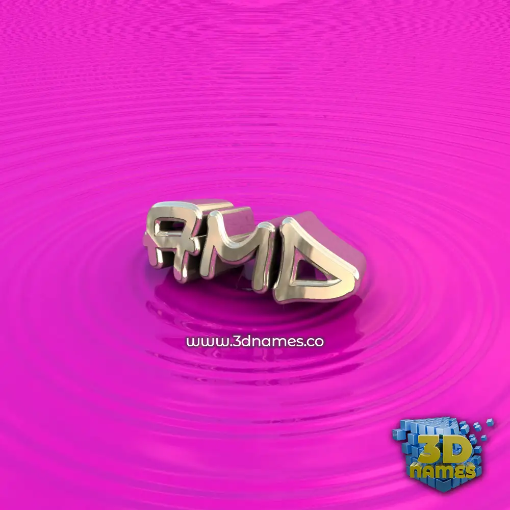 amd in Pink Graffiti style - 3D name wallpaper