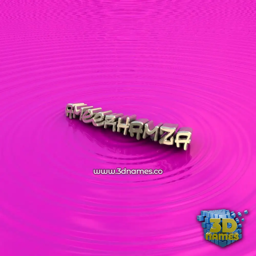 ameerhamza in Pink Graffiti style - 3D name wallpaper