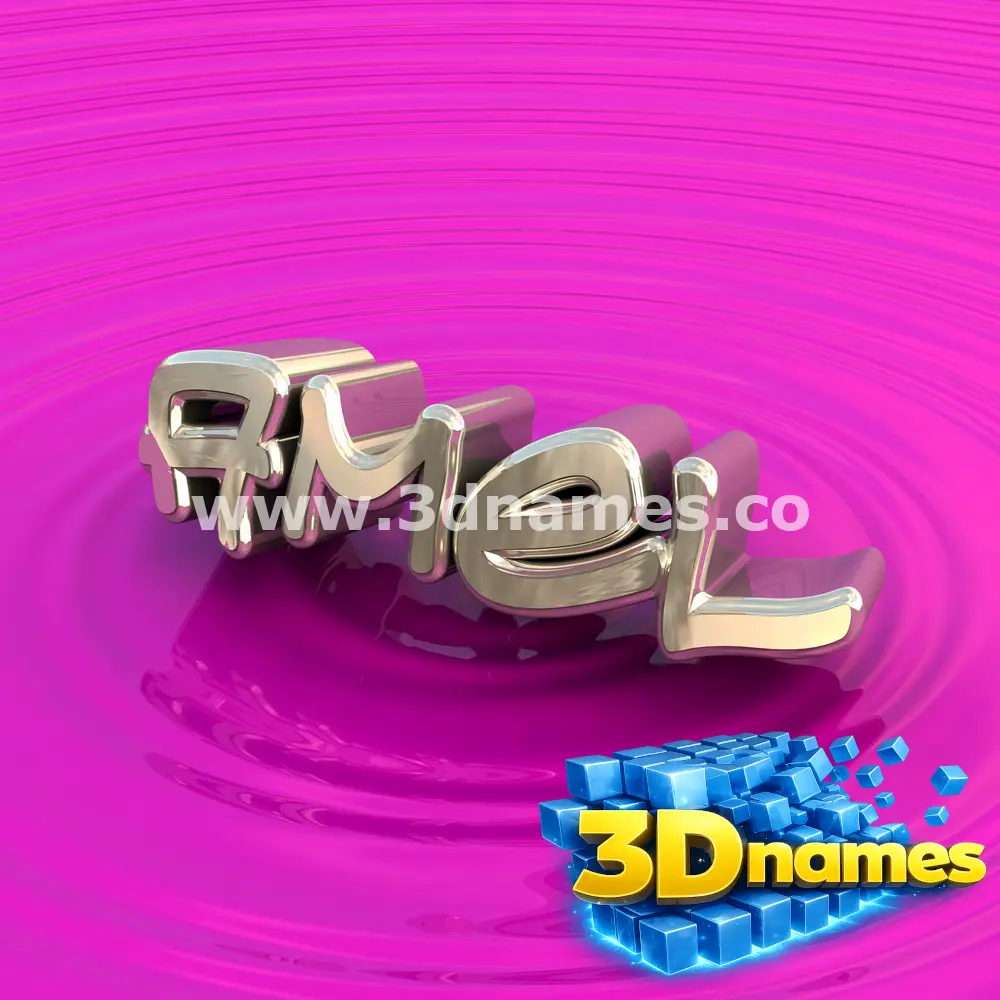 amel in Pink Graffiti style - 3D name wallpaper