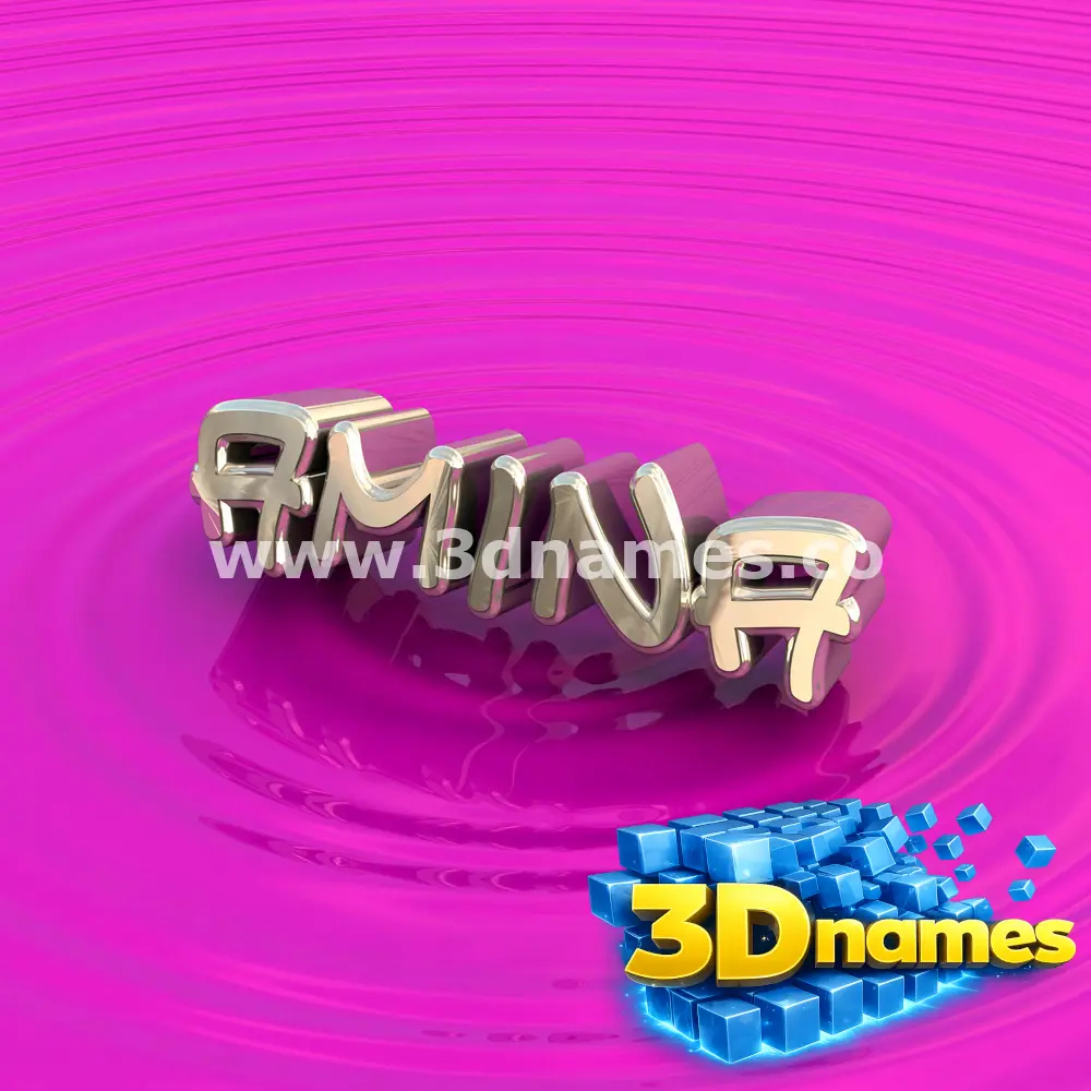 amina in Pink Graffiti style - 3D name wallpaper