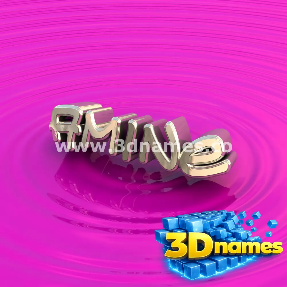 amine in Pink Graffiti style - 3D name wallpaper