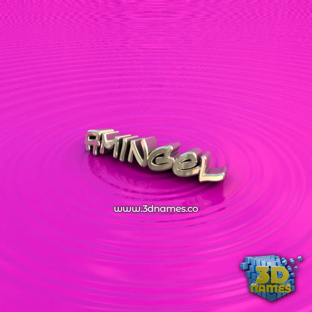 amingel in Pink Graffiti style - 3D name wallpaper