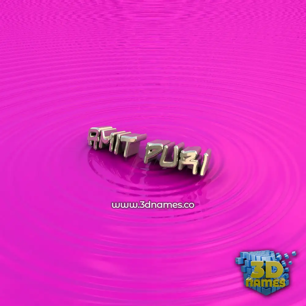 amit puri in Pink Graffiti style - 3D name wallpaper