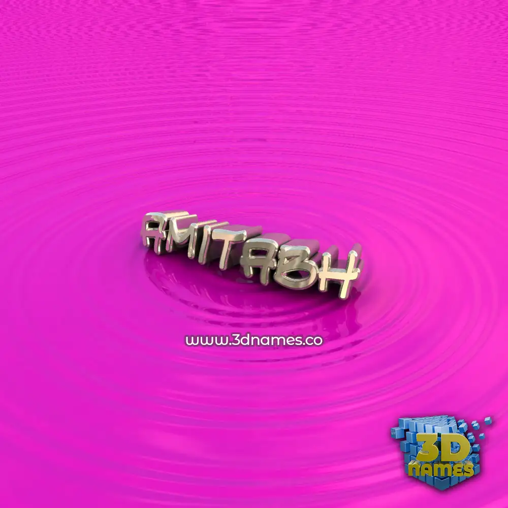 amitabh in Pink Graffiti style - 3D name wallpaper