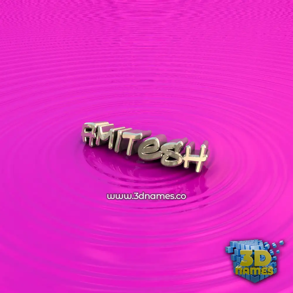 amitesh in Pink Graffiti style - 3D name wallpaper