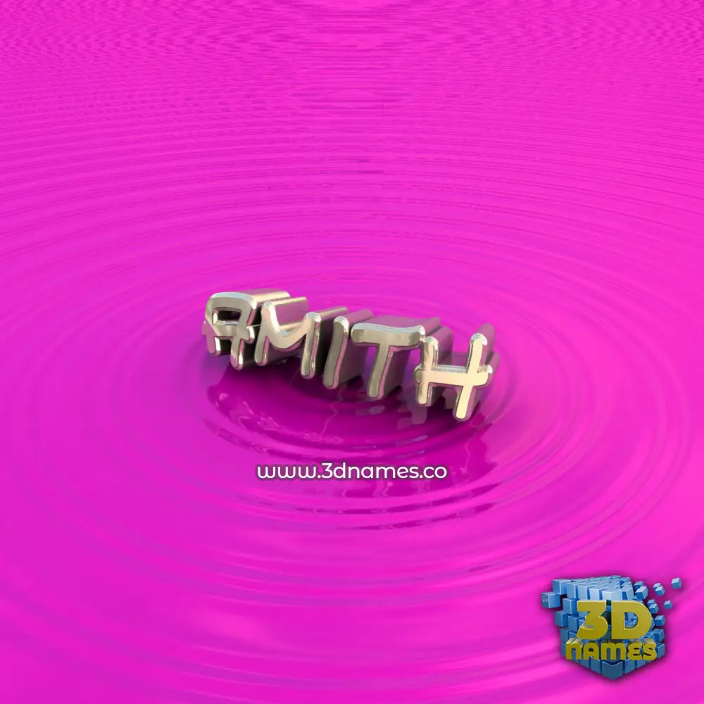 amith in Pink Graffiti style - 3D name wallpaper