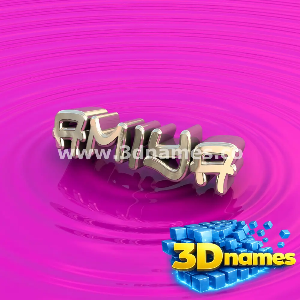 amiya in Pink Graffiti style - 3D name wallpaper