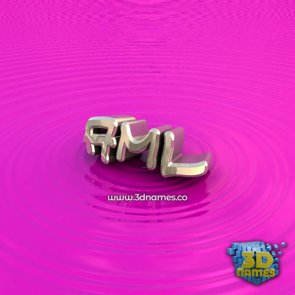 aml in Pink Graffiti style - 3D name wallpaper