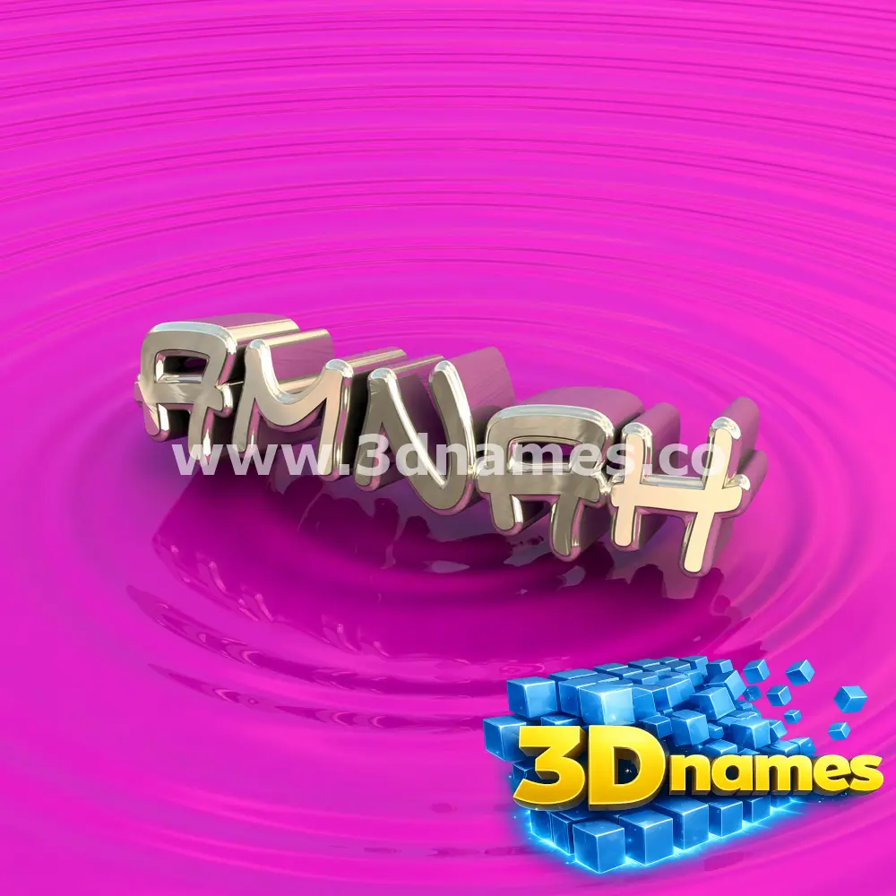 amnah in Pink Graffiti style - 3D name wallpaper