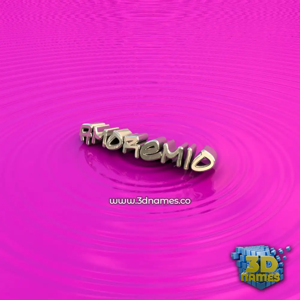 amoremio in Pink Graffiti style - 3D name wallpaper