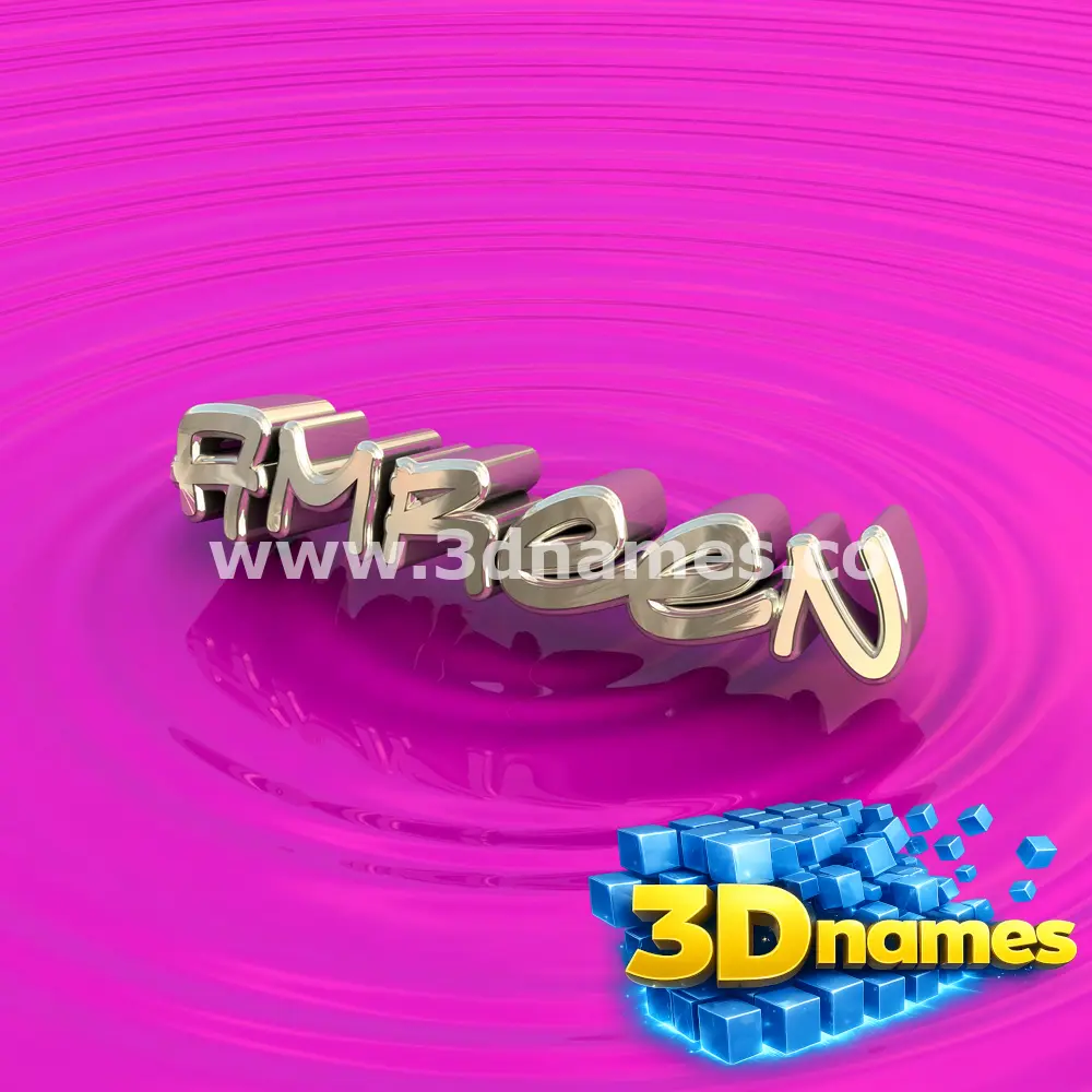 amreen in Pink Graffiti style - 3D name wallpaper