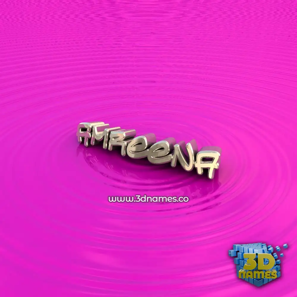 amreena in Pink Graffiti style - 3D name wallpaper