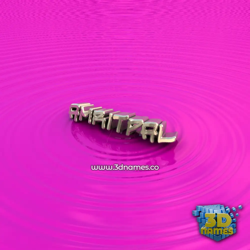 amritpal in Pink Graffiti style - 3D name wallpaper