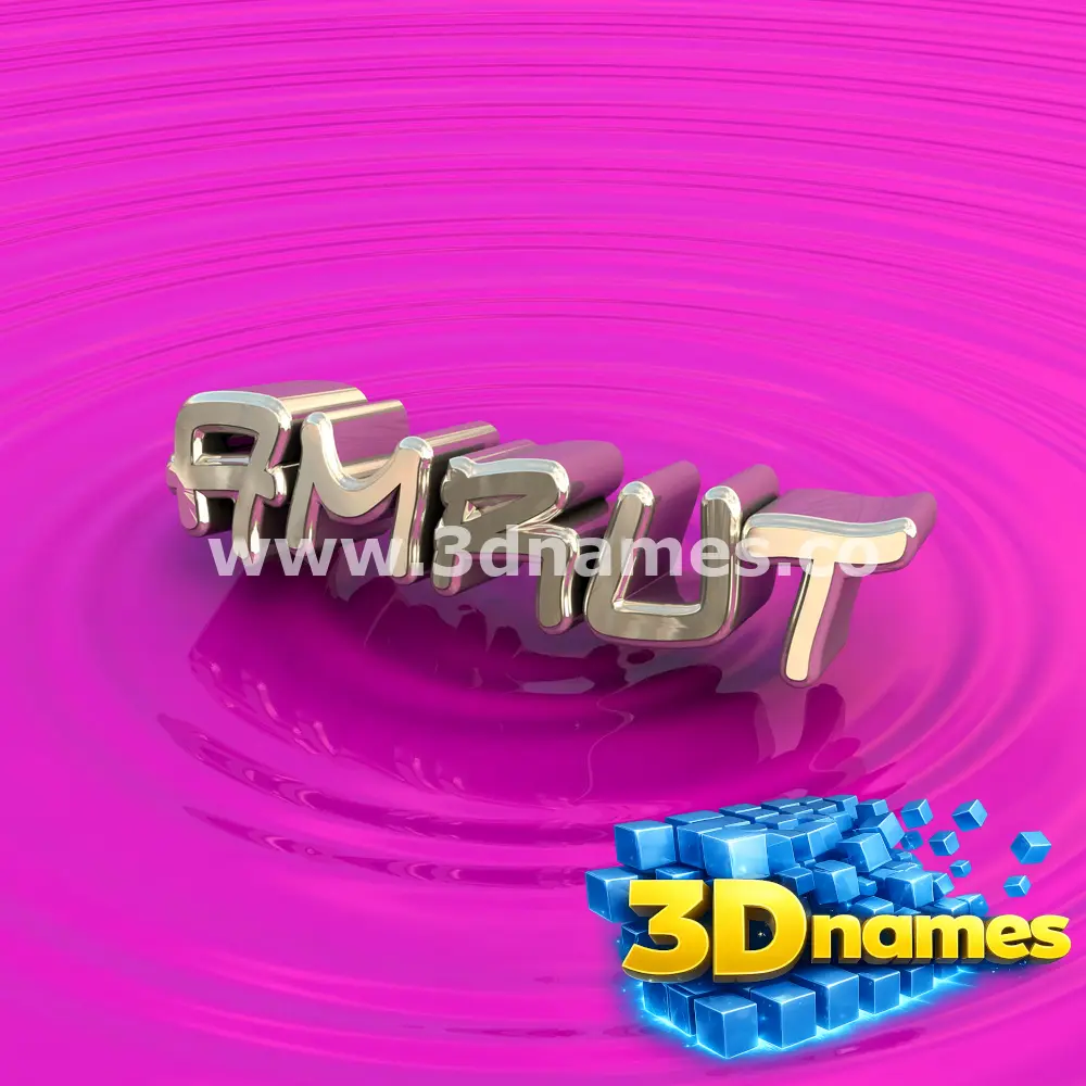 amrut in Pink Graffiti style - 3D name wallpaper