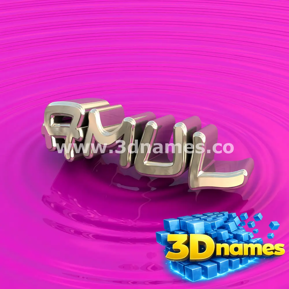 amul in Pink Graffiti style - 3D name wallpaper