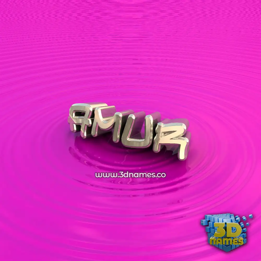 amur in Pink Graffiti style - 3D name wallpaper